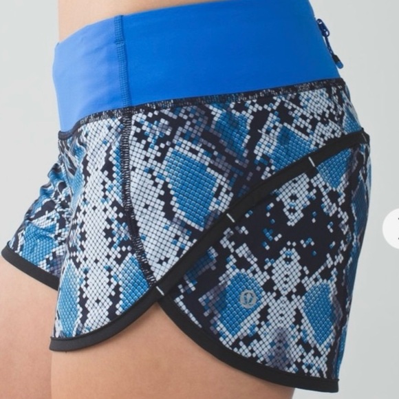 Lululemon Run Speed Short 2.5" Ziggy Snake Caspian Blue Size 2 - Picture 8 of 8